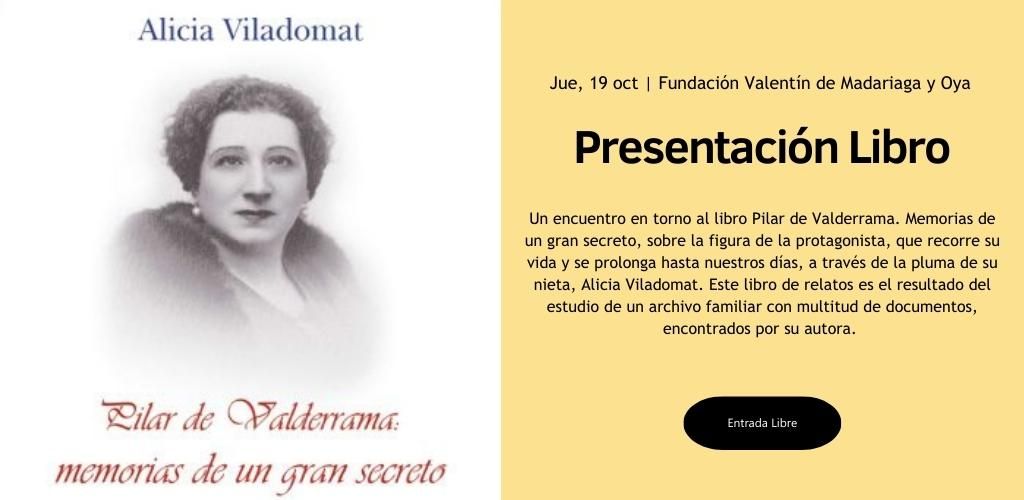 Presentación Libro "PILAR DE VALDERRAMA, Memorias de un Gran Secreto"
